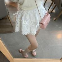 ราคา 2024แฟชั่นกระโปรงลูกไม้สีขาวกระโปรงโบว์ Tutu Tulle กระโปรงทรงเอ (22421887344)