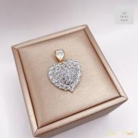 ราคา จี้เพชรเรียงรูปหัวใจประดับเพชรเรียงนูนทรงหัวใจ ขนาดประมาณเหรียญห้าบาท (22247085450)
