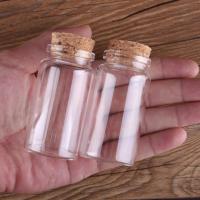 ราคา 3pcs 50ml 37 70mm Storage Bottles Glass Bottles with Cork Lids Spice Jars Wishing bottles Glass vessels Glass Jars Candy bottles (21225856150)