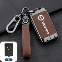 ราคา ปลอกหุ้มกุญแจหนังอัลลอยของ Volvo เคสกุญแจรถยนต์หุ้มด้วยหนังสังกะสีผสมห่อเคสสมาร์ทคีย์ป้องกันการล็อคปีนเขากันร่วงสำหรับ Volvo XC60 S60 S80 XC90 V60 C40 XC40 (21432262225)