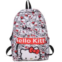 ราคา Sanrio น่ารักลำลอง Hello Kitty รูปการ์ตูนกระเป๋าเป้สะพายหลังขนาดใหญ่กระเป๋าใส่หนังสือมีซิปกระเป๋าเป้สะพายหลังของเด็กมีสายรัดพาดไหล่ปรับได้กระเป๋าสะพายวัยรุ่นเหมาะสำหรับการเดินทางวันหยุดพักผ่อนเหมาะสำห