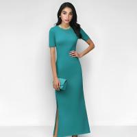 ราคา Branché Couture Dresses Short Sleeve Crew Neck Lack Green High Quality Fashionable Bangkok Formal Bodycon Bakuna Plain Dress 24050288601 (22160229370)