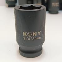 ราคา KONY ลูกบล็อกยาว บล็อกลม 3 4 6หุน 6 เหลี่ยม เบอร์ 34 มม สำหรับ บล็อกลม บล็อกแบต บล็อกไฟฟ้า IMPACT SOCKET (19798294031)