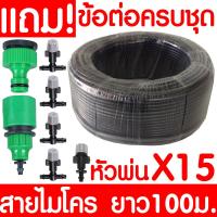 ราคา สายไมโคร 100 เมตร 5 7 มม พร้อมข้อต่อครบชุด ชุดพ่นหมอก ข้อต่อสวมเร็ว หัวต่อก๊อกน้ำ สายยางสปริงเกอร์ ท่อไมโครพีวีซี สายยางพีวีซี Micro PVC สปริงเกอร์ misting (7555808795)