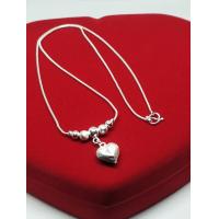 ราคา PSN116 สร้อยคอเงิน ลายกระดูกงูกลมคั่นตุ้มพ่นทรายห้อยจี้หัวใจ ชุบเศษเงินแท้925 ยาว45cm สินค้าพร้อมส่ง (9861464937)