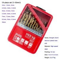 ราคา ดอกสว่านเจาะเหล็ก ดอกสว่านเจาะปูน Drill Bit Set ชุดดอกสว่าน ดอกเจาะเหล็ก ดอกเจาะคอนกรีต 13 19 25PCS 1 0 13mm HSS Ti เคลือบเจาะบิตชุดสำหรับโลหะงานไม้เจาะเครื่องมืออุปกรณ์เสริมในกล่องเหล็กดอกสว่านเจาะไม