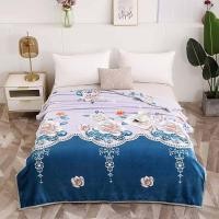 ราคา New ผ้าห่มนาโน ผ้าห่มขน ขนาด 6 ฟุต 180 200ซม เนื้อผ้าหนานุ่ม ลายดอกไม้ (21704101994)