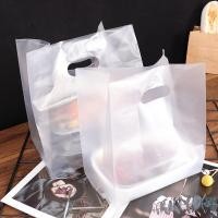 ราคา ถุงหูหิ้ว แพ็คละ50ใบ ถุงใส่เบเกอรี่ ถุงหูหิ้วแบบใส ถุงพลาสติกใส่ขนม ถุงหูหิ้วพลาสติก ถุงหิ้วพลาสติกลาย (21628646633)