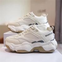 ราคา รองเท้าผ้าใบผู้หญิง รองเท้าผ้าใบส้นหนา 5cm รองเท้าเท่ๆ ลำลองนุ่มระบายอากาศ รองเท้าผู้หญิงกําลังฮิต2024 (21434662465)