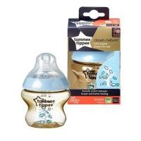 ราคา Tommee Tippee ใกล้กับขวดนมเด็กทารกคอกว้างธรรมชาติที่มีจุกนมเหมือนอกแท้0ม อัตราการไหลช้า5 9ออนซ์ (22462896527)