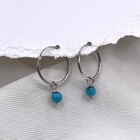 ราคา ต่างหูห่วงประดับจี้หินเทอร์คอยส์ ต่างหูหินแท้ ต่างหูเงินสเตอร์ลิง 925 ชุบทอง18K ต่างหูแฟชั่นแนวคลาสสิค ต่างหูห่วงสไตล์มินิมอล (22129138923)