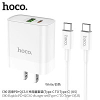 ราคา HOCO C80 ปลั๊กชาร์จพร้อมสาย Quick Charge PD20W QC3 0 ชุดชาร์จสำหรับ Type C iOS รองรับชาร์จเร็ว Fast Charger (22087881232)