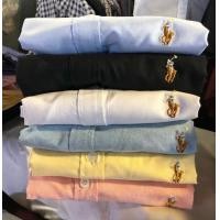 ราคา Poloเชิ้ตแขนยาวสีขาวผ้าอ๊อกฟอตหลายไซด์ให้เลือก (22488865214)
