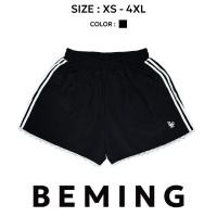 ราคา Bemingshorts027 XS 4XL BMG Original Shorts กางเกงวอร์มขาสั้นผ้าร่ม แต่งขอบลูกไม้ (22409368412)