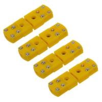 ราคา Yellow Plastic Shell K Type Thermocouple Plug Socket Connector Set (19766701247)