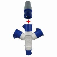 ราคา Pten ปลั๊ก แยกสามทาง 3 ขา 2P E 16A กันน้ำ IP44 ตัวผู้ ตัวเมีย ปลั๊กเพาวเวอร์ ปลั๊กแยกสามทาง เข้า 1 ออก 3 ปลั๊กเพาเวอร์ power plug 3 ทาง 16A 220 250V พาวเวอร์ปลั๊ก ปลั๊กพาวเวอร์ (21619733113)