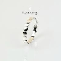 ราคา แหวนเงินแท้925 แหวนหล่อ ลายแผ่นวงกลม แหวนผู้หญิง เกลี้ยงๆ น่ารักๆ สไตล์มินิมอล แหวนเงินแท้100 Major Silver (4802802946)