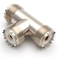 ราคา 1PC SL16 PL259 SO239 UHF to UHF PL259 SO239 Male Female Adapter Straight Bulkhead Panel Mount RF Connector Right Angle 3 Way (19977809674)