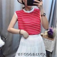 ราคา เสื้อไหมพรมแขนกุด รุ่น มงกุฎ เสื้อแฟชั่นผู้หญิง สไตล์เกาหลี สวมใส่สบาย (8638326962)