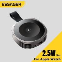 ราคา Essager นาฬิกา Apple 2 5W แท่นชาร์จไร้สายชาร์จเร็วแบบพกพาสังกะสีอัลลอยประเภท C Lightning Twoport อุปกรณ์ชาร์จไร้สายสำหรับ IWatch Apple Watch Apple Watch 2 9 Series SE Series แท่นชาร์จไร้สายชาร์จเร็วพิ