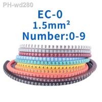 ราคา 500PCS EC 0 1 2 3 Cable Wire Marker 0 to 9 For Cable Size 1 5 2 5 4 0 6 0 sqmm Colored number tube Cable Markers label marking (19893323605)