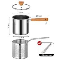 ราคา MOYO หม้อทอดสแตนเลส SUS304 หม้อทอดอาหาร หม้อทอดพร้อมที่กรองน้ำมัน ขนาด 14cm แถมที่คีบอาหาร สแตนเลสอย่างดี ใช้กับเตาไฟฟ้าได้ ไม่ขึ้นสนิม (22444199758)