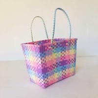 ราคา ตระกร้าสาน เส้นพลาสติกสาน ตระกร้าสานเส้นพลาสติก ตระกร้าจ่ายตลาด ตระกร้าใส่ผ้า ตระกร้าใส่ของ ตระกร้า ตระกร้าสาน กระทัดรัด ขนาด กว้าง23 ยาว35 สูง31 สายจับสูง 20CM (21906278103)