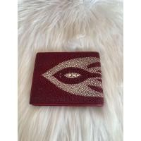 ราคา กระเป๋าสตางค์ชายหนังปลากระเบนสีแดง (22399201607)