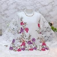 ราคา เสื้อสาวอวบ คอกลม ผ้าลินินผสมผ้าฝ้าย งานปักแท้ ลายสวย รอกอก 465256 นิ้ว ใส่เที่ยว งานบุญ งานบวช ฝากแม่ ญาติผู้ใหญ่ (21909620755)