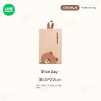 ราคา กระเป๋าเดินทาง Line Friends ของแท้ 100 กันน้ำกันความชื้น คัดแยกถุง เสื้อผ้า กระเป๋า รองเท้า สีน้ำตาล ของขวัญวันเกิด LFB26 (21560284480)