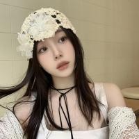ราคา หมวกถักลูกไม้บางสไตล์ญี่ปุ่นสำหรับผู้หญิงฤดูร้อนหมวกทรงถั่วลายดอกไม้ (22117843726)