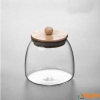 ราคา Keyoom โหลแก้วฝาไม้เก็บวัตุดิบ ทรงโอ่ง กระปุกใส่ขนม ขวดใส่เครื่องปรุง Food Storage (22369548101)