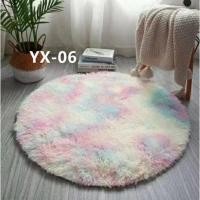 ราคา พร้อมส่ง พรม พรมขนสัตว์ทูโทนวงกลม พรมปูพื้นขนนุ่ม พรมปูห้องนอน พรมปูพื้นห้องนั่งเล่นขนาด100 100ซม (16557984894)