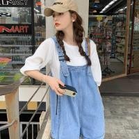 ราคา เอี๊ยมยีนส์กางเกงขาสั้น เอี๋ยมกางเกงปรับสายได้สียีนส์อ่อนแบบขากว้าง เอี๊ยมแบบน่ารักสไตล์คาเฟ่ (20303315465)