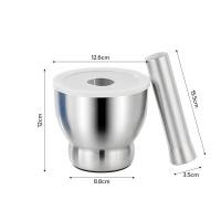 ราคา ครกหินแท้ ครกอ่างศิลา ครกหิน marble mortar ทรงลึกลายอ่างศิลา ขนาด 4นิ้ว พร้อมสาก ตำพริกแกงได้ ขนาด 9 10 13 และ15cm Dee CoffeeTH (22421371038)