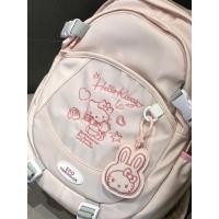 ราคา Sweet Ins สไตล์ญี่ปุ่นออกแบบกระเป๋าเป้สะพายหลังผู้หญิงสีสดซับโพลีเอสเตอร์ Double Root สายคล้องไหล่ซิปปิด (22260499638)