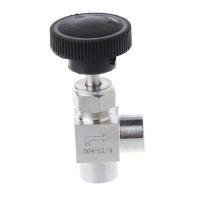 ราคา 1 2 1 4 1 8 BSP Equal Female Thread 304 Stainless Steel Flow Control Shut Off Needle Valve (20245687120)