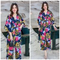 ราคา จั้มสูททรงกิโมโน ขายาว ดีเทลจับจีบช่วงเอว มีสม็อกเอวหลังให้ทรงเข้ารูปสวยเป๊ะ เก็บเงินปลายทาง (22561939546)