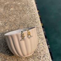 ราคา ? ? ? ? ? ? ? ? ? ? mermaid earrings ต่างหูหางนางเงือก มีเม็ดมุกแต่ง CL021 (21757407276)