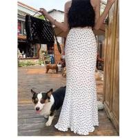 ราคา YODO 02 กระโปรงหางปลาสีขาวลายจุด เอวสูง ยืดหยุ่น กระโปรงมิดี้สง่างามแฟชั่น พร้อมส่งในไทย (22541498160)
