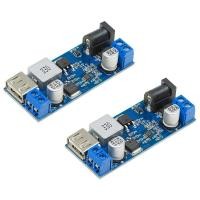 ราคา DC 6V 9V 12V 24V to DC 5V 5A Buck Converter Module9 36V Step Down to USB 5V Transformer Dual Output Voltage Regulator (18558680240)