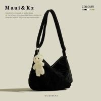 ราคา Chang Qi Velvet Tote Bag 2024 กระเป๋าสะพายสตรีสไตล์ใหม่ระดับไฮเอนด์ลําลองทุกวันการจับคู่ซิปปิดขนาดกลาง (22264314386)