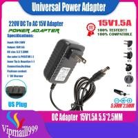 ราคา 15V1 5A ใหม่ AC 100V 240V Converter อะแดปเตอร์ DC 15V 1 5A 1500mA แหล่งจ่ายไฟเครื่องชาร์จ EU US ปลั๊ก DC 5 5มม X 2 5 2 1มม (7816270793)