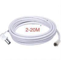 ราคา สายอากาศทีวี พร้อมปลั๊ก ยาว 2 20เมตร เหมาะใช้ในอาคาร ต่อกับเสาทีวีดิจิตอล หรือ ต่อกับกล่องรับสัญญาณ เข้าโทรทัศน์ สีขาว (19989161456)