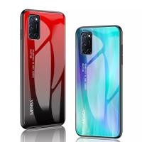 ราคา ส่งจากไทย Case OPPO A92 เคสกระจกสองสี เคสเงาไล่สี ขอบนิ่ม TPU CASE เคสออฟโป้ Oppo A92 สีกระจกเทมเปอร์ปลอกแก้วฝาหลังกันชน (3826640028)