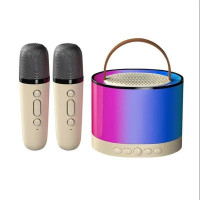 ราคา ไมโครโฟนคู่ แบบพกพา Mini ลำโพงบลูทูธ รองรับ USB TF AUX ไมโครโฟน RGB มินิ แบบพกพา ลำโพงคาราโอเกะ ไร้สายกลางแจ้งขนาดเล็ก (22523152093)