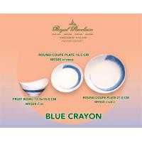 ราคา Royal Porcelain MAXADURA BLUE CRAYON จานชามเนื้อพรีเมี่ยม ลวดลายสีน้ำเงิน เข้าเวฟได้ (21936886116)