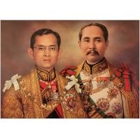 ราคา 9388 รูปภาพมงคล พระบรมฉายาสาทิสลักษณ์ รัชกาลที่ 9 และ 5 ขนาดภาพ 15x21นิ้ว 38x54 ซม (3530352099)