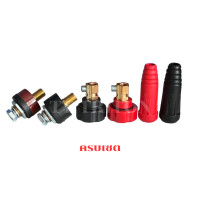 ราคา อะไหล่ตู้เชื่อม ข้อต่อหน้าตู้เชื่อม ข้อต่อสายเชื่อม แบบเกลียว สีดำ แดง 35 50 sqm (19343562835)