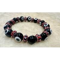 ราคา สร้อยข้อมือตาปีศาจสีดำพร้อมลูกปัดเนปาล (22492914296)